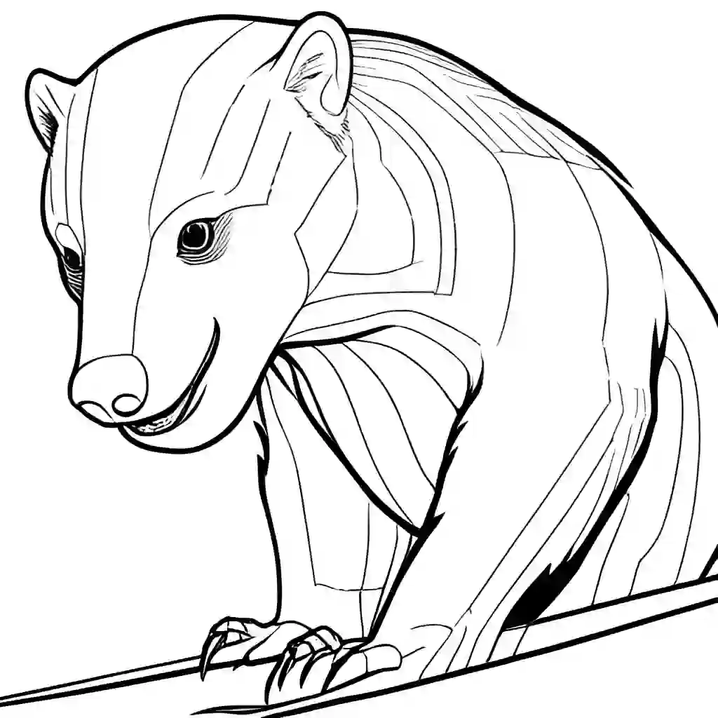 Honey Badgers coloring pages